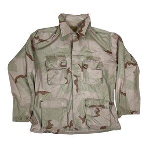 Vintage US Army Jacket Mens Large Regular Desert Camo DCU BDU Field Coat Combat